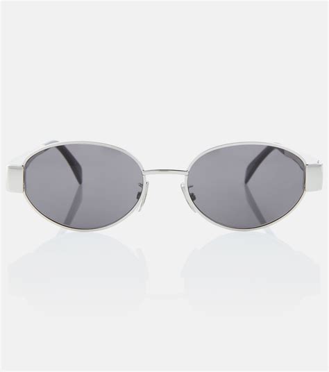 celine triomphe sunglasses metal silver|TRIOMPHE METAL 04 SUNGLASSES IN METAL.